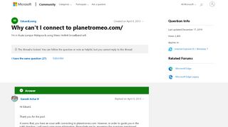 
                            10. Why can't I connect to planetromeo.com/ - Microsoft Community