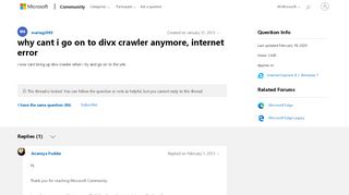 
                            12. why cant i go on to divx crawler anymore, internet error ...