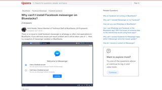 
                            11. Why can't I install Facebook messenger on Bluestacks? - Quora