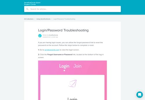 
                            4. Why can't I log-in? | SendOutCards Quick Support Center