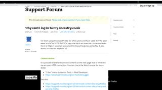 
                            10. why cant i log in to my ancestry.co.uk | Firefox Support Forum | Mozilla ...