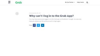 
                            6. Why can't I log in to the Grab App? | Grab SG