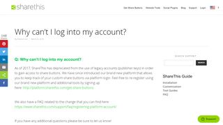 
                            10. Why can't I log into my account? - ShareThis