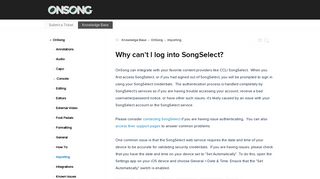
                            6. Why can't I log into SongSelect? - Zoho Desk