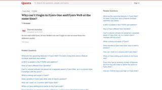 
                            9. Why can't I login in Fyers One and Fyers Web at the same time? - Quora