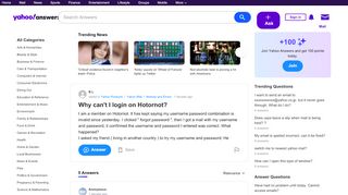 
                            13. Why can't I login on Hotornot? | Yahoo Answers