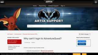 
                            7. Why can't I login to AdventureQuest? – Artix Support