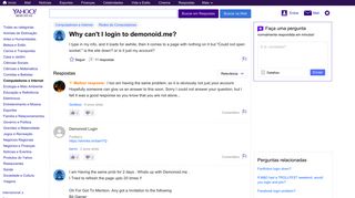 
                            7. Why can't I login to demonoid.me? | Yahoo Respostas