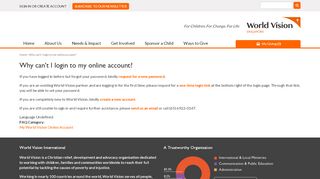 
                            10. Why can't I login to my online account? | World Vision Singapore
