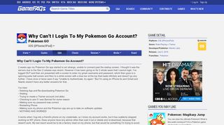 
                            6. Why Can't I Login To My Pokemon Go Account? - GameFAQs
