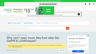 
                            10. Why cant I open music files from sites like DatPiff & LiveMixtapes ...