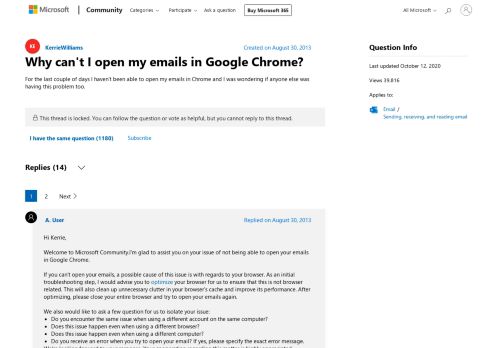 
                            10. Why can't I open my emails in Google Chrome? - Microsoft Community