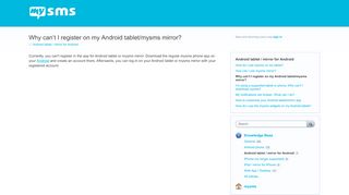 
                            5. Why can't I register on my Android tablet/mysms mirror? – Welcome to ...