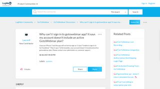 
                            9. Why can't I sign in to gotowebinar app? It says my... - LogMeIn ...
