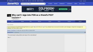 
                            2. Why can't I sign into PSN on a friend's PS3? - PlayStation 3 Message ...