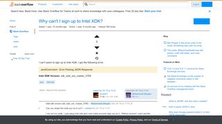 
                            10. Why can't I sign up to Intel XDK? - Stack Overflow