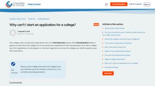 
                            6. Why can't I start an application for a college? – The Coalition