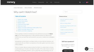 
                            12. Why can't I Watch live? – Canary Help Center