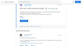 
                            5. Why can't I write a review on Google? - The Google Advertiser ...