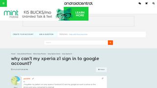 
                            6. why can't my xperia z1 sign in to google account? - Android Forums ...