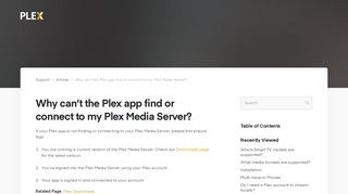 
                            9. Why can't the Plex app find or connect to my Plex Media Server? | Plex ...