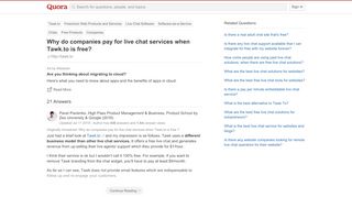 
                            13. Why do companies pay for live chat services when Tawk.to is free ...