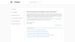 
                            13. Why do Facebook and Instagram share information? | Instagram Help ...