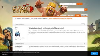 
                            3. Why do I constantly get logged out of Gamecenter? - Supercell ...