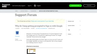 
                            5. Why do I keep getting prompted to Sign in with Google | Thunderbird ...