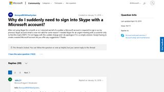 
                            8. Why do I suddenly need to sign into Skype with a Microsoft account ...