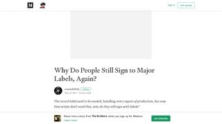 
                            12. Why Do People Still Sign to Major Labels, Again? – The Brothers ...