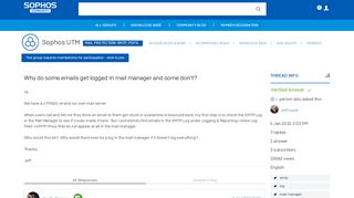 
                            4. Why do some emails get logged in mail manager ... - Sophos Community