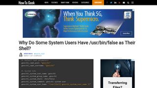 
                            3. Why do some system users have /usr/bin/false as their shell ...