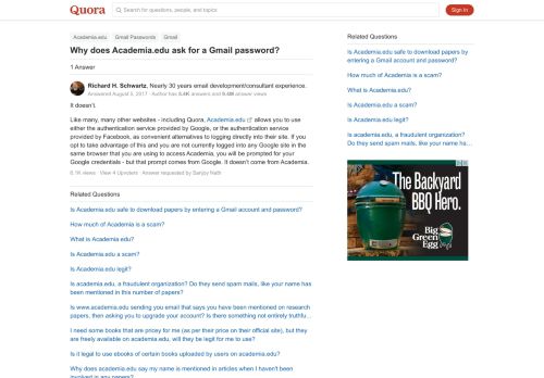 
                            10. Why does Academia.edu ask for a Gmail password? - Quora