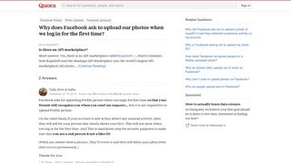 
                            4. Why does Facebook ask to upload our photos when we log in for the ...