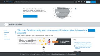 
                            7. Why does Gmail frequently ask for my password? It started when I ...