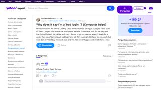 
                            12. Why does it say I'm a 'bad login' ? (Computer help)? | Yahoo Respostas