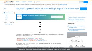 
                            10. Why does LoginStatus control not redirect to login page on root of ...