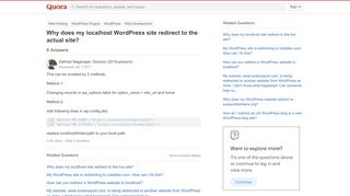 
                            13. Why does my localhost WordPress site redirect to the actual site ...