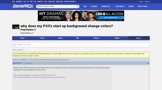 
                            1. why does my PS3's start up background change colors? - PlayStation ...