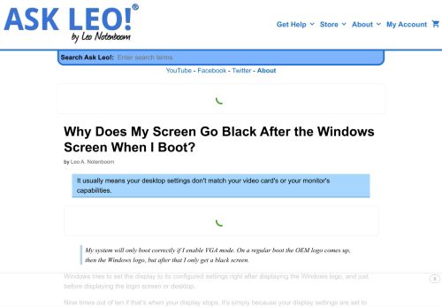 
                            9. Why Does My Screen Go Black After the Windows screen When I Boot ...