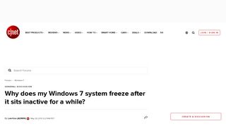 
                            8. Why does my Windows 7 system freeze after it sits inactive for a ...