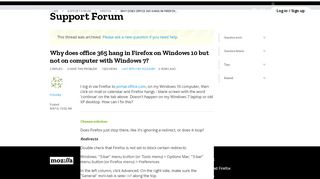 
                            13. Why does office 365 hang in Firefox on Windows 10 but not on ...