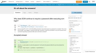 
                            8. Why does SCM continue to require a password after executing scm ...