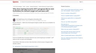 
                            3. Why does Spring Security MVC program throw 403 forbidden for ...
