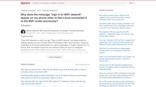 
                            6. Why does the message 'sign in to WiFi network' appear on my phone ...