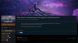 
                            11. Why doesn't Cassiopeia get a lore page for the Shurima lore ...