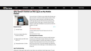 
                            10. Why Doesn't Twitter Let Me Log in on My Mobile Phone? | Chron.com