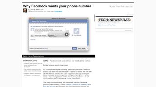 
                            8. Why Facebook wants your phone number - CNN.com