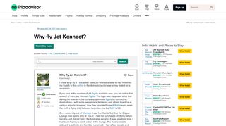 
                            13. Why fly Jet Konnect? - India Forum - TripAdvisor